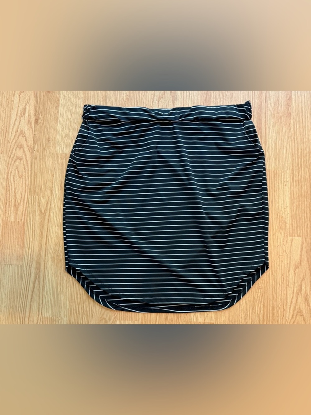SHEIN Black and White Striped Pencil Skirt